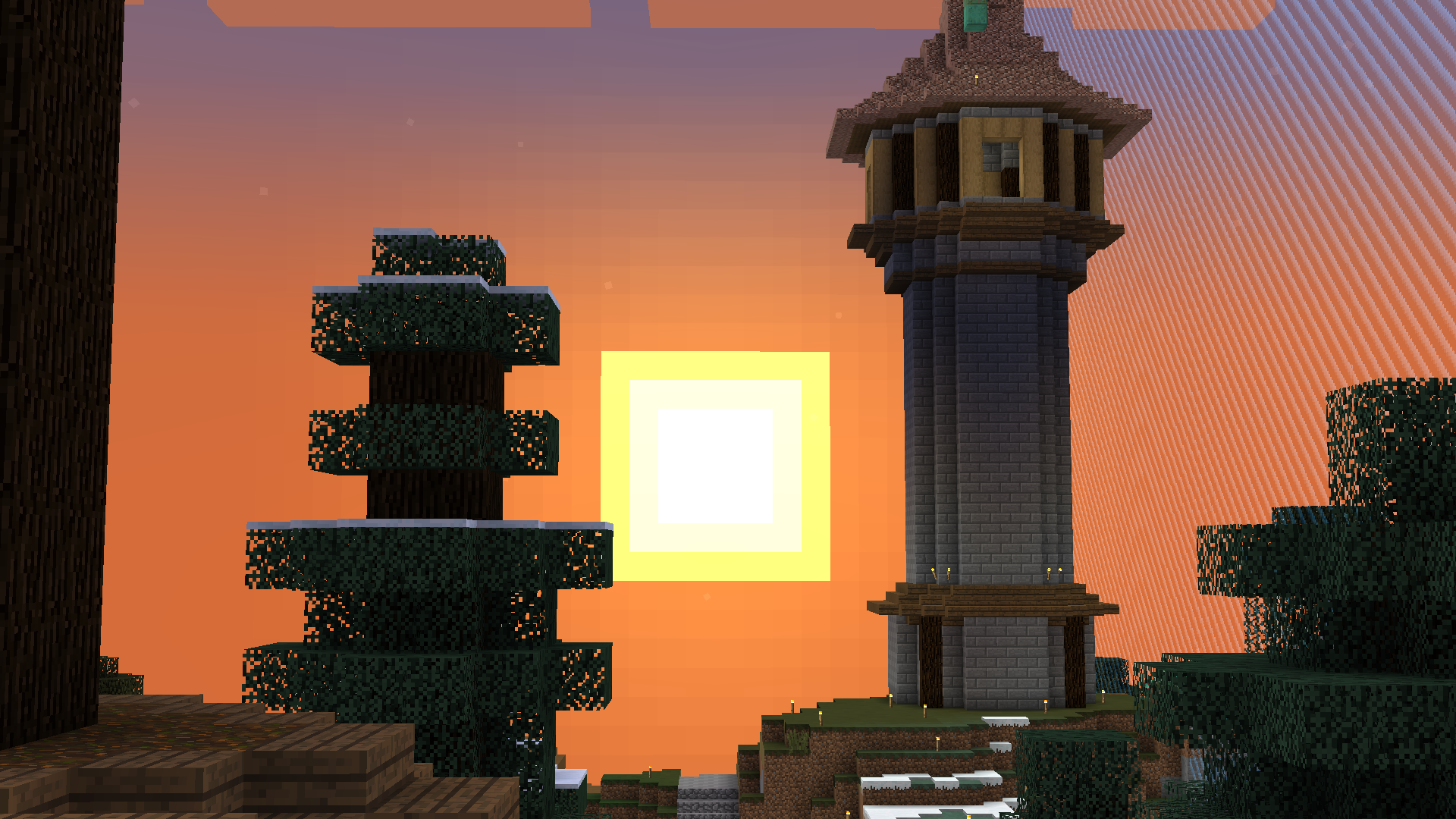 sunset from near spawn
